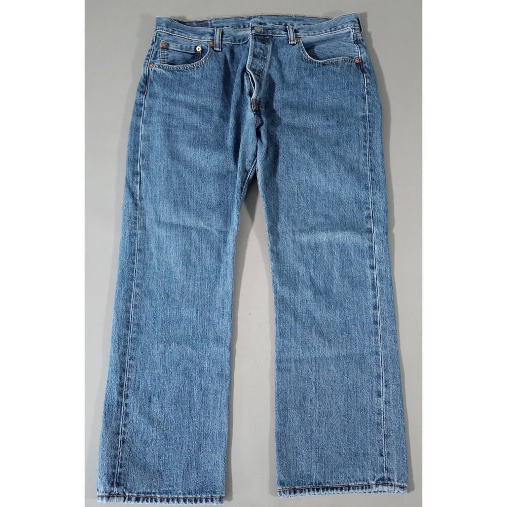 Levi's‎ 501 Original Fit Jeans Mens 38x29 Blue Medium Wash Straight Leg Denim